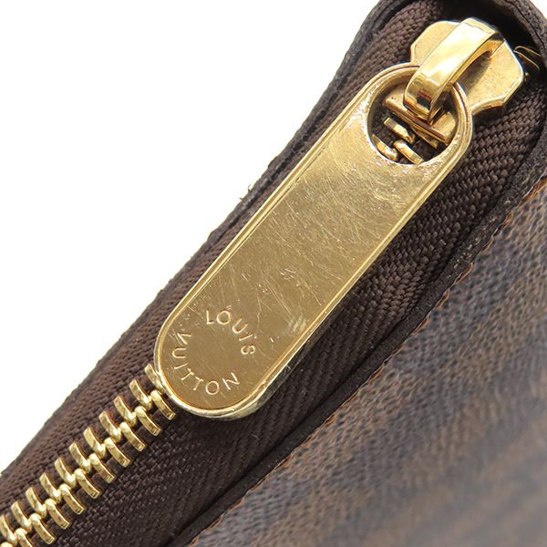 Louis Vuitton Long Wallet Zippy Organizer Damier Canvas Ebène Gold Hardware