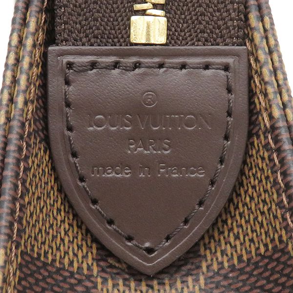 Louis Vuitton Cosmetic Pouch Poche Toilette 19 Damier Canvas Damier Ebene Gold