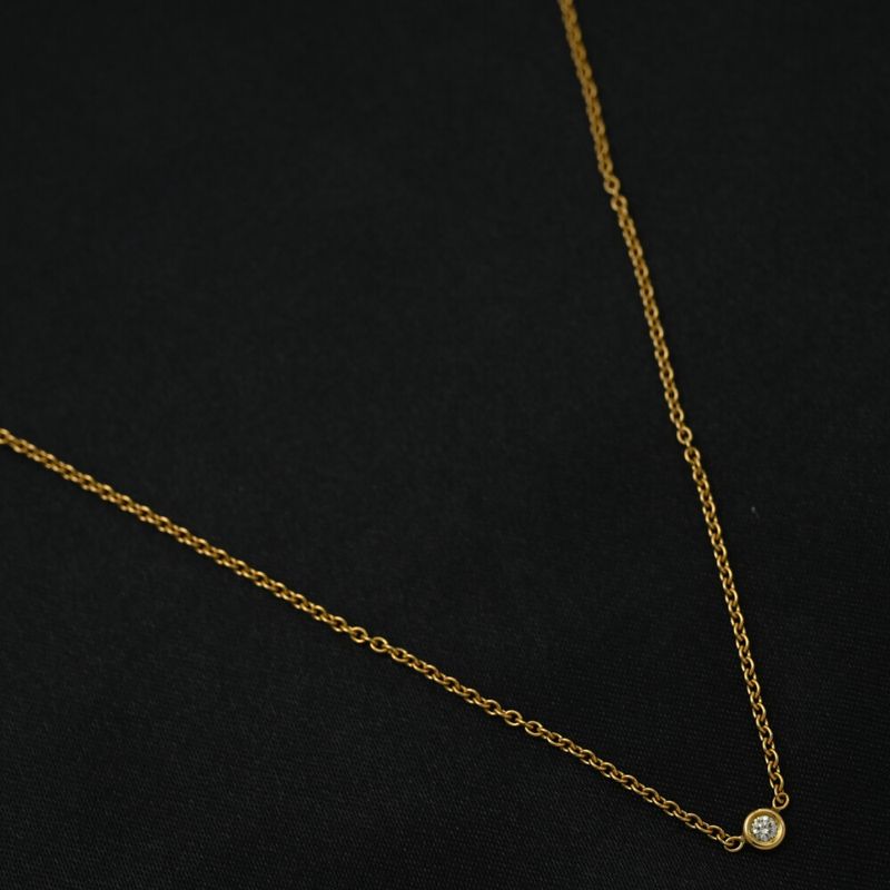 Christian DIOR Mimioui 1P Diamond Necklace And Pendant /18K Yellow Gold/750-2.7g