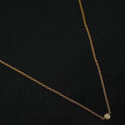 Christian DIOR Mimioui 1P Diamond Necklace And Pendant /18K Yellow Gold/750-2.7g