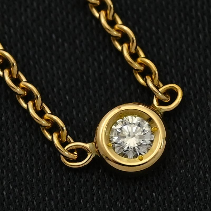 Christian DIOR Mimioui 1P Diamond Necklace And Pendant /18K Yellow Gold/750-2.7g
