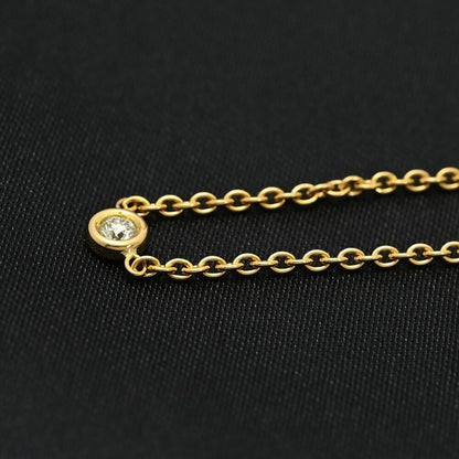 Christian DIOR Mimioui 1P Diamond Necklace And Pendant /18K Yellow Gold/750-2.7g