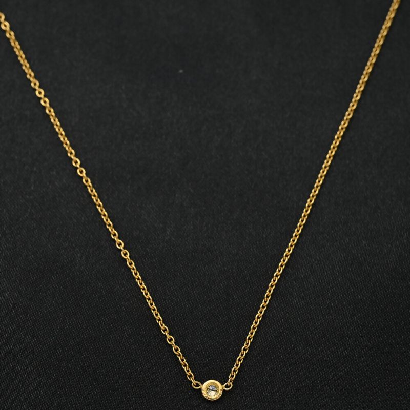 Christian DIOR Mimioui 1P Diamond Necklace And Pendant /18K Yellow Gold/750-2.7g