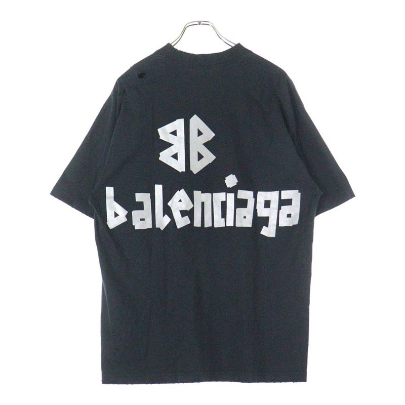 Balenciaga 23SS TAPE TYPE Medium FIT T-shirt Tape Type Logo Crew Neck Short