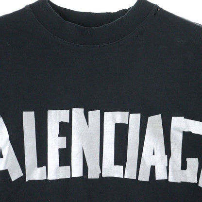 Balenciaga 23SS TAPE TYPE Medium FIT T-shirt Tape Type Logo Crew Neck Short