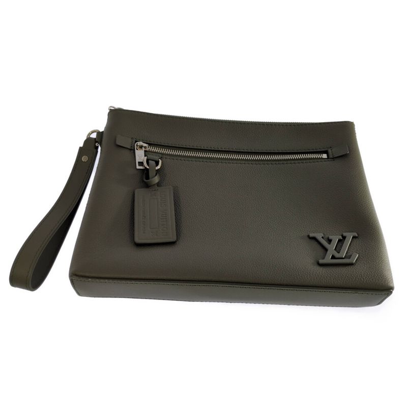 Louis Vuitton LV Aerogram Takeoff Pouch Clutch Bag / M81735 / Olive / Next Day