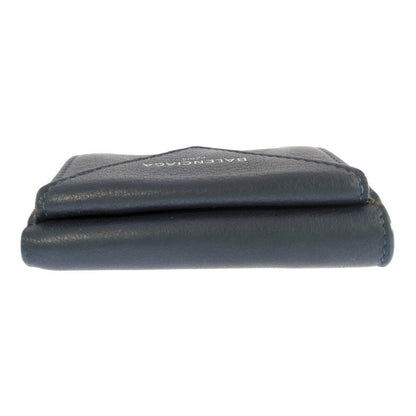 Balenciaga Paper Mini Trifold Wallet / 391446 / Navy / Next Day Delivery A
