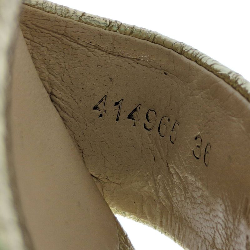 Gucci Horsebit Wedge Sole Sandal Shoes / 414965 / 36 / Gold / Next Day Delivery