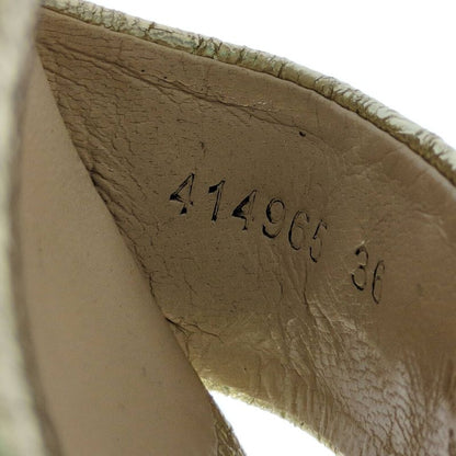 Gucci Horsebit Wedge Sole Sandal Shoes / 414965 / 36 / Gold / Next Day Delivery