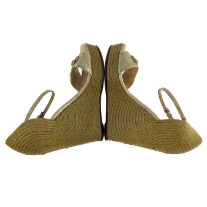Gucci Horsebit Wedge Sole Sandal Shoes / 414965 / 36 / Gold / Next Day Delivery