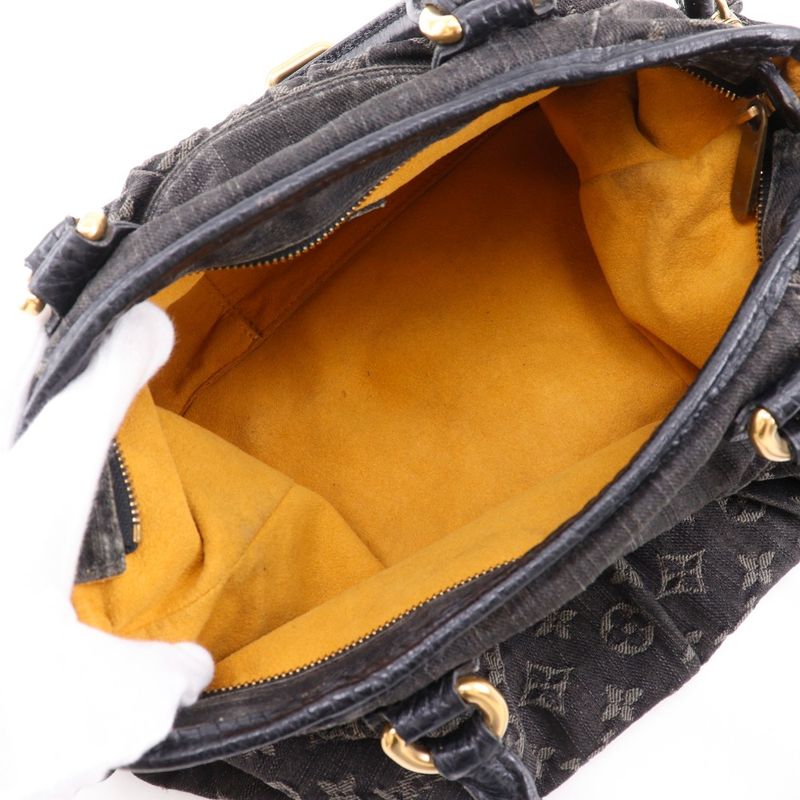 Louis Vuitton Neocavi MM 2WAY Shoulder M95351 Monogram Denim Black Ladies