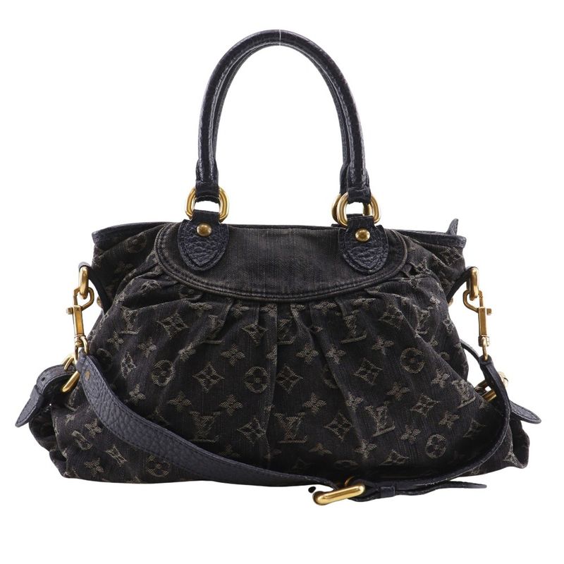 Louis Vuitton Neocavi MM 2WAY Shoulder M95351 Monogram Denim Black Ladies