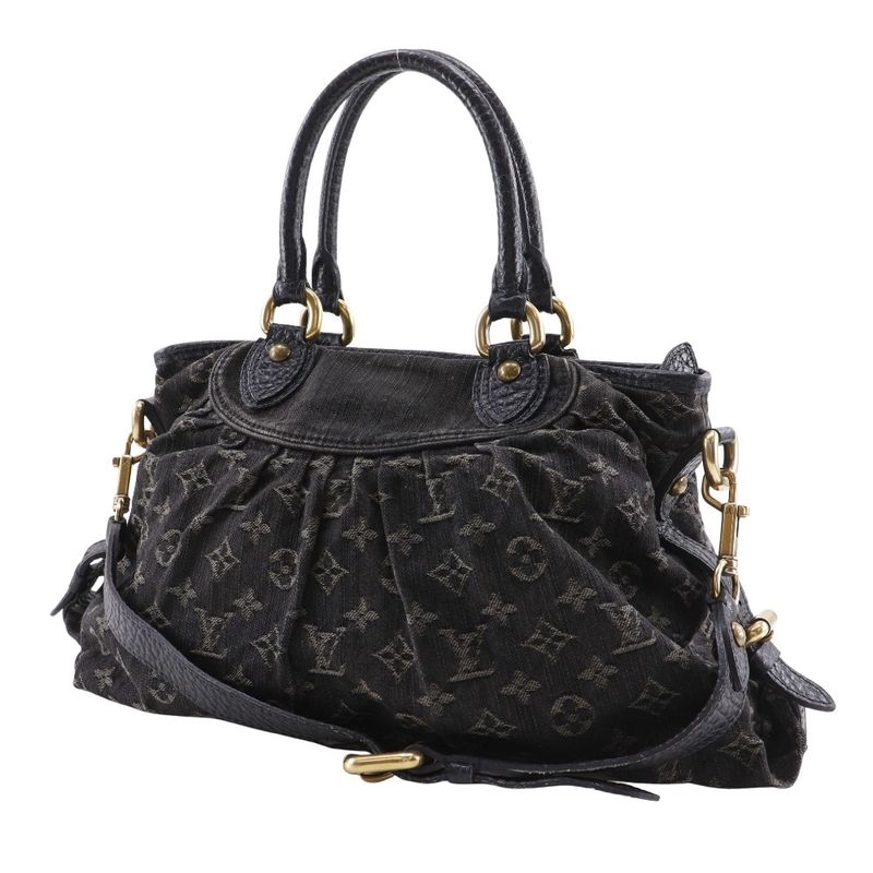 Louis Vuitton Neocavi MM 2WAY Shoulder M95351 Monogram Denim Black Ladies