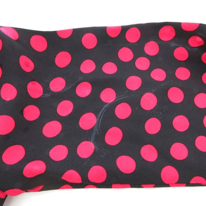 Saint Laurent Paris 18 Silk Shirt Dress F36 Knee Length Long Sleeves Dotted