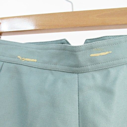 Christian DIOR Sport Vintage Pants Ankle Length Wool L Green Mint 1113