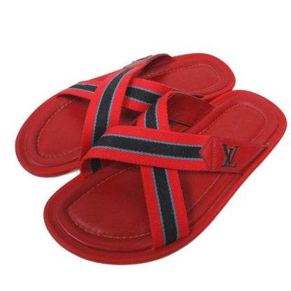 Louis Vuitton LV Easy Mules Cross Strap Sandals Thong Sandals Flip Flops Red