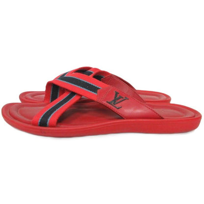 Louis Vuitton LV Easy Mules Cross Strap Sandals Thong Sandals Flip Flops Red