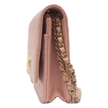Chanel Lavender Ap3971 Ghardware Caviar Skin Chain Wallet