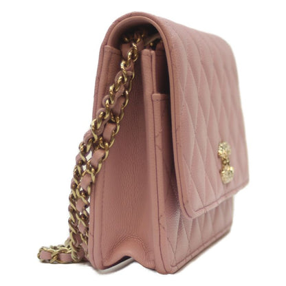 Chanel Lavender Ap3971 Ghardware Caviar Skin Chain Wallet