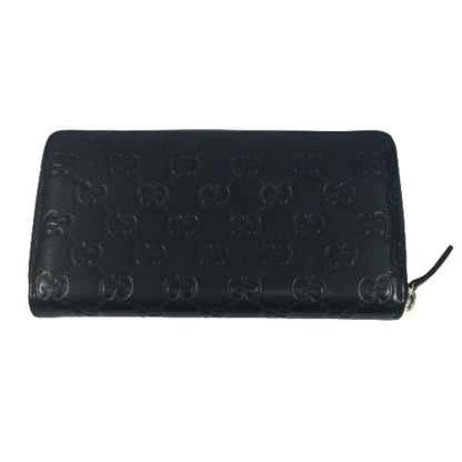 Gucci Guccissima Round Zipper Long Wallet 307980 Black Used Main Item Only