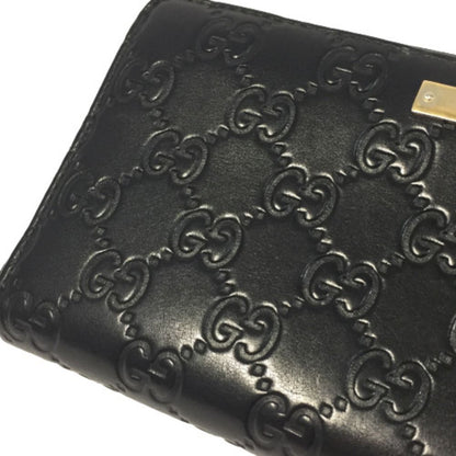 Gucci Guccissima Round Zipper Long Wallet 307980 Black Used Main Item Only