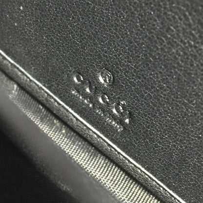 Gucci Guccissima Round Zipper Long Wallet 307980 Black Used Main Item Only