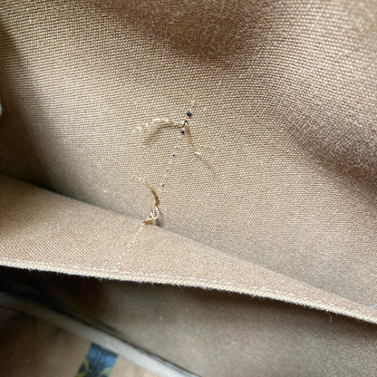 Louis Vuitton Monogram Saumur 43 Shoulder Bag M42252 Brown Inner Pocket Frayed