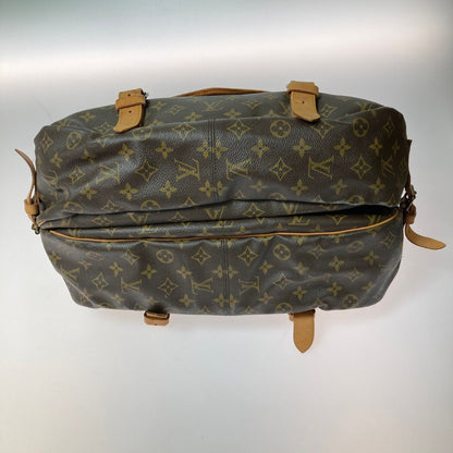 Louis Vuitton Monogram Saumur 43 Shoulder Bag M42252 Brown Inner Pocket Frayed