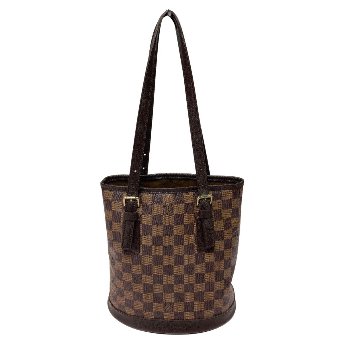 Louis Vuitton Damier Marais Tote Bag Shoulder Bag N42240 Ebene Attached Pouch