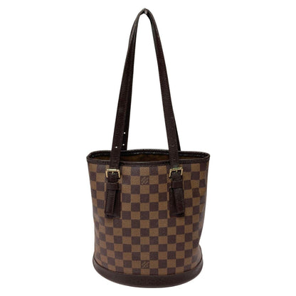 Louis Vuitton Damier Marais Tote Bag Shoulder Bag N42240 Ebene Attached Pouch