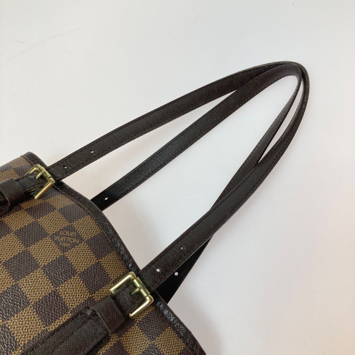 Louis Vuitton Damier Marais Tote Bag Shoulder Bag N42240 Ebene Attached Pouch