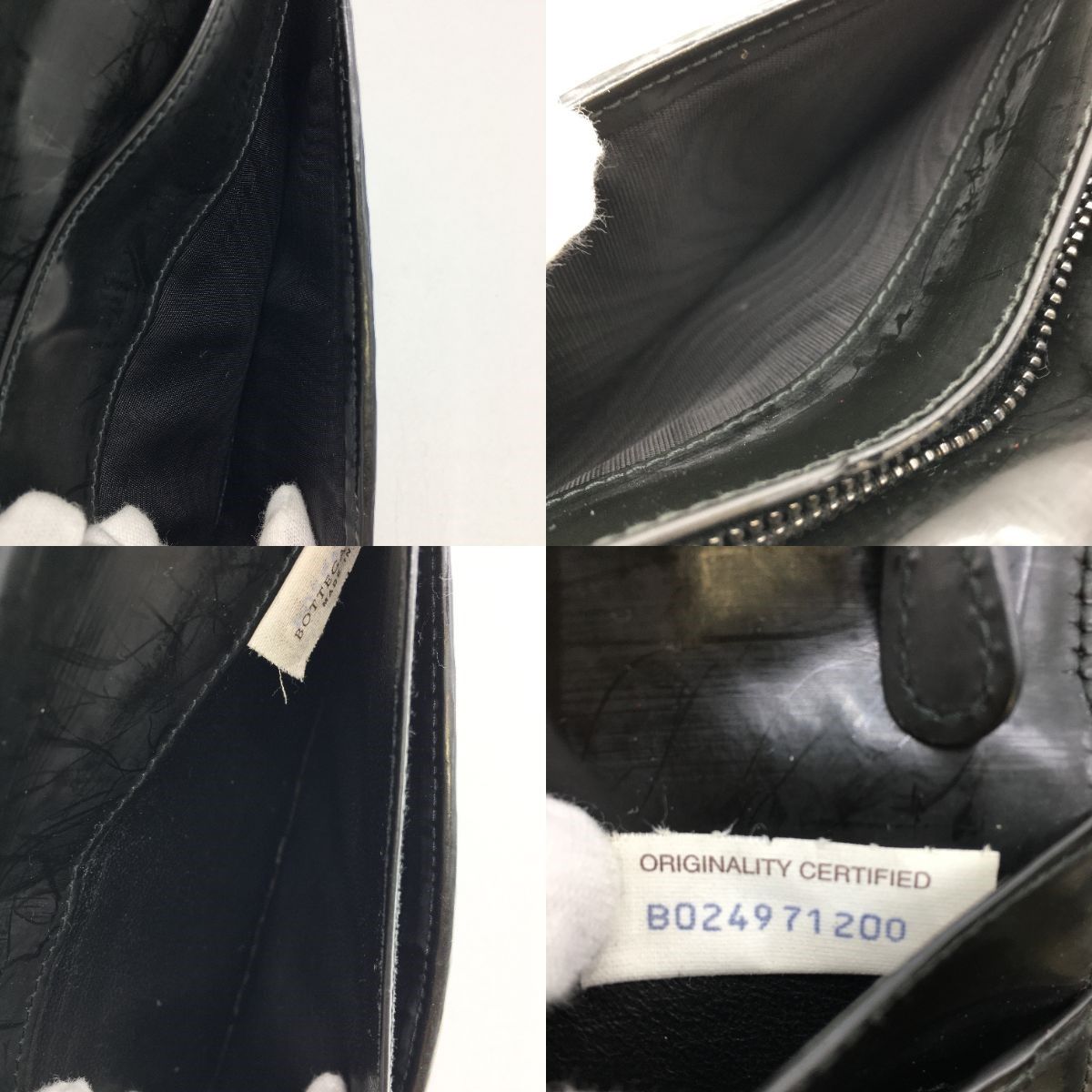 Bottega Veneta Intrecciato Enamel Long Wallet B024971200 Corner Scuff