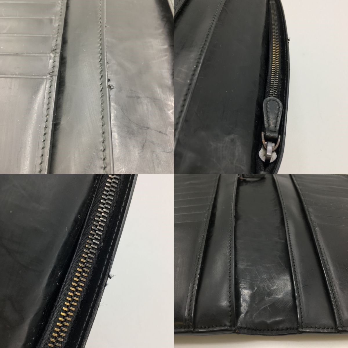 Bottega Veneta Intrecciato Enamel Long Wallet B024971200 Corner Scuff