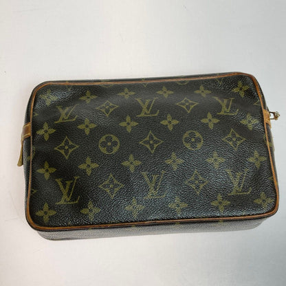 Louis Vuitton Monogram Compiègne 23 Second Bag Clutch Bag M51847 Brown Zip