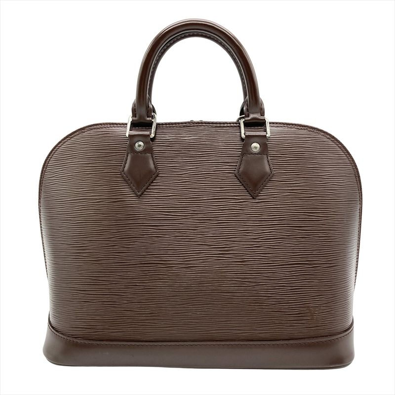 Louis Vuitton Epi Alma Mocca Handbag M5214d Brown Silver Hardware Ar0012 Women