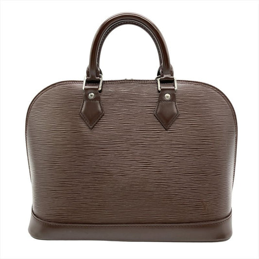 Louis Vuitton Epi Alma Mocca Handbag M5214d Brown Silver Hardware Ar0012 Women