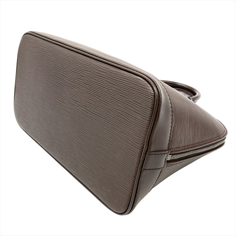 Louis Vuitton Epi Alma Mocca Handbag M5214d Brown Silver Hardware Ar0012 Women