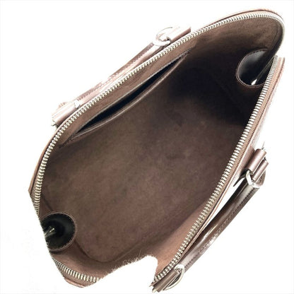 Louis Vuitton Epi Alma Mocca Handbag M5214d Brown Silver Hardware Ar0012 Women