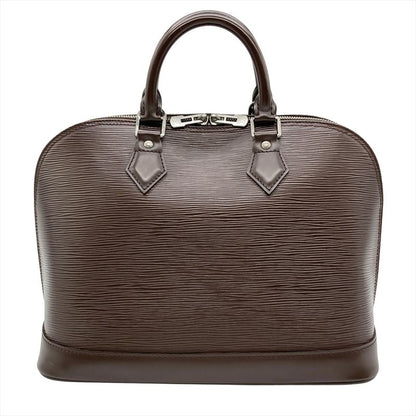 Louis Vuitton Epi Alma Mocca Handbag M5214d Brown Silver Hardware Ar0012 Women