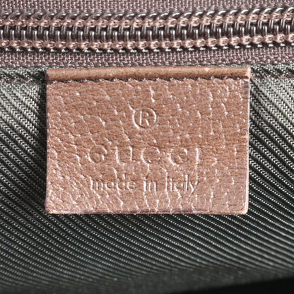 Gucci GG Canvas Sherry Line 131231 Leather Tote Bag Shoulder Business Brown A4