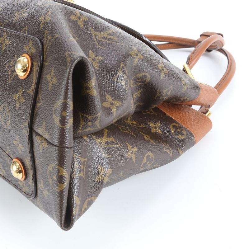 Louis Vuitton Monogram Olympe M40580 Leather Tote Bag Shoulder Hand Gold