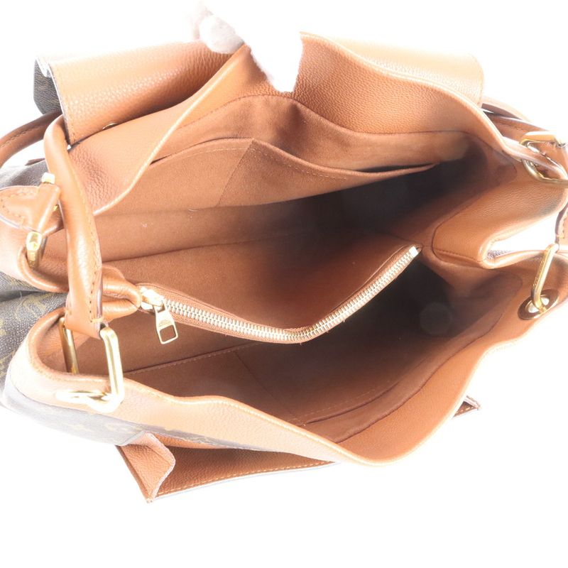 Louis Vuitton Monogram Olympe M40580 Leather Tote Bag Shoulder Hand Gold