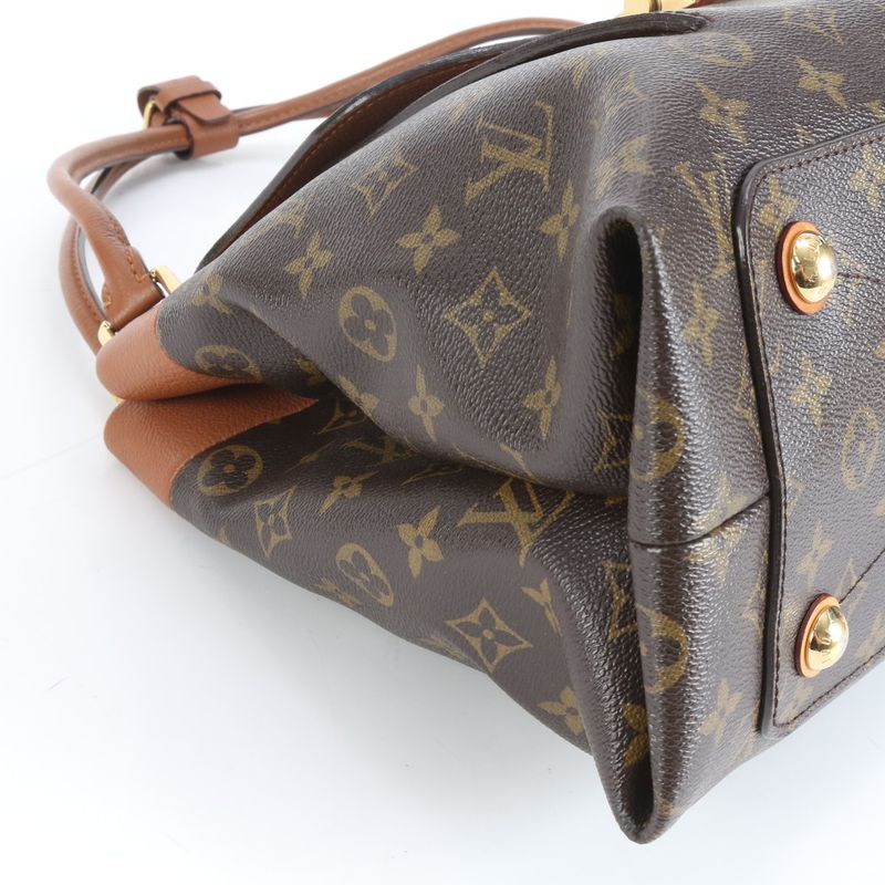 Louis Vuitton Monogram Olympe M40580 Leather Tote Bag Shoulder Hand Gold