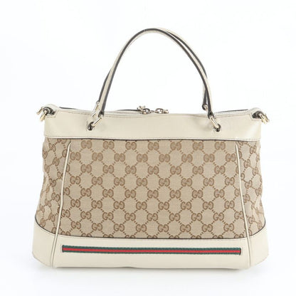 Gucci GG Canvas Mayfair 269894 Leather Tote Bag Hand Gold Hardware Women's CRR