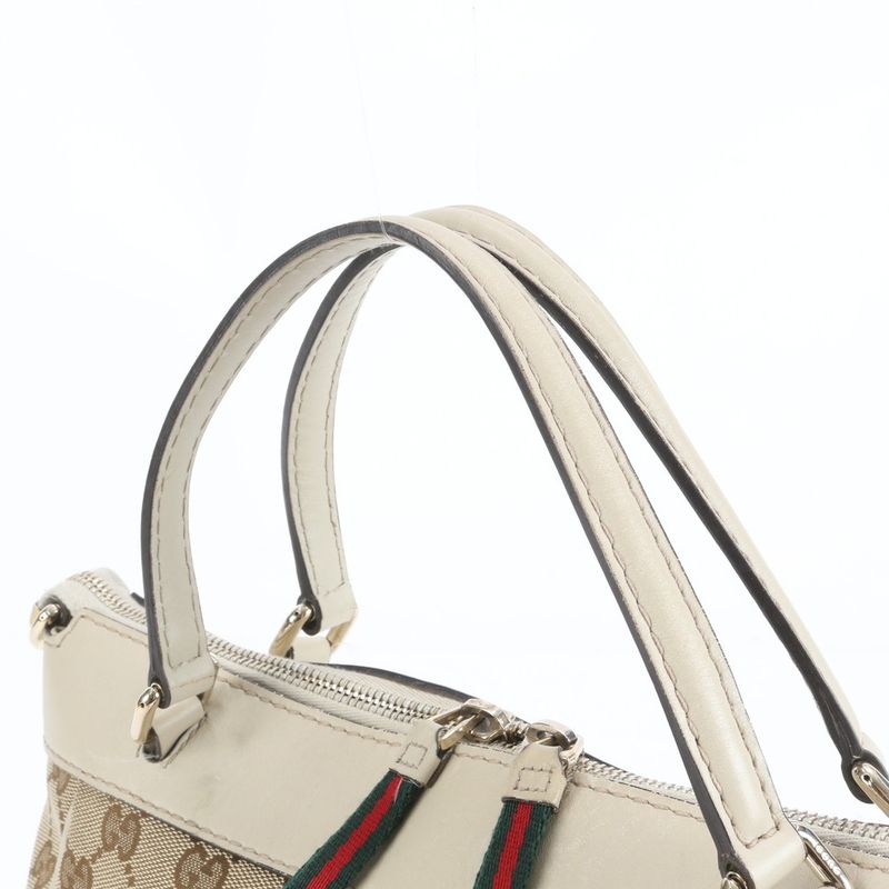 Gucci GG Canvas Mayfair 269894 Leather Tote Bag Hand Gold Hardware Women's CRR