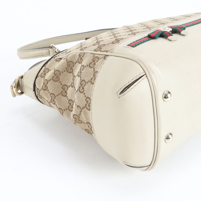 Gucci GG Canvas Mayfair 269894 Leather Tote Bag Hand Gold Hardware Women's CRR