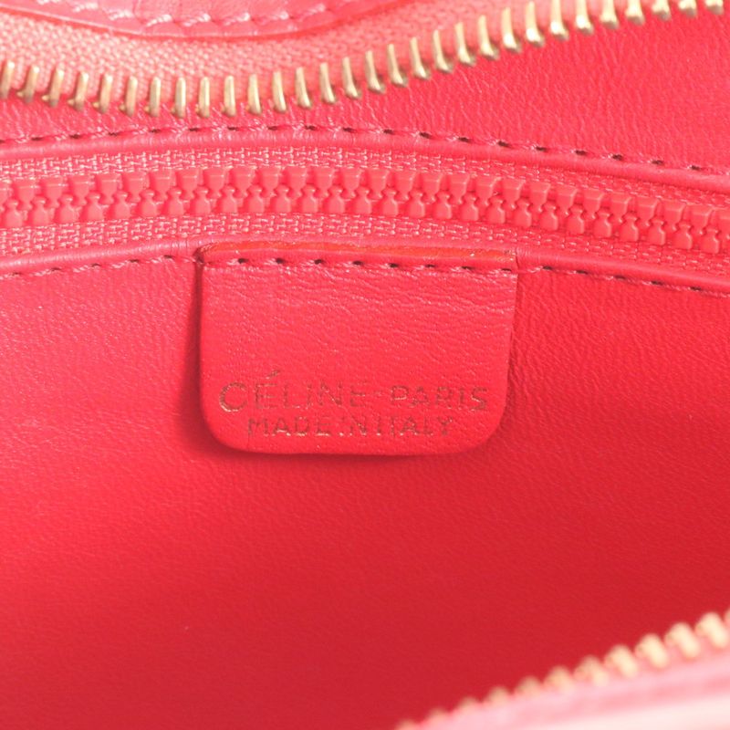 Celine Leather 2WAY Shoulder Bag Crossbody Hand Tote Gold Hardware Women's CRR