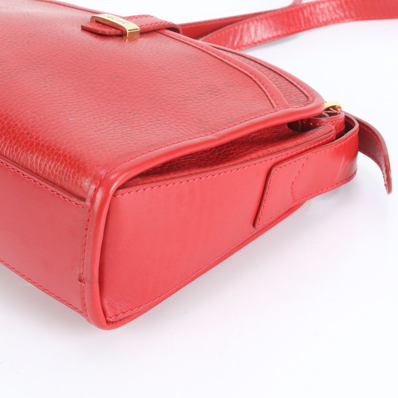 Celine Leather 2WAY Shoulder Bag Crossbody Hand Tote Gold Hardware Women's CRR