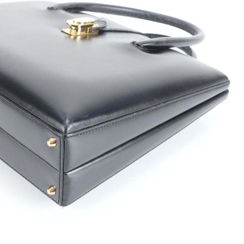 Loewe Leather Hand Bag Tote Navy Gold Hardware Women's CRR Da18-1