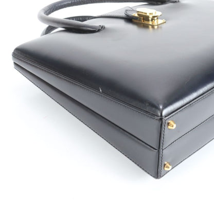 Loewe Leather Hand Bag Tote Navy Gold Hardware Women's CRR Da18-1